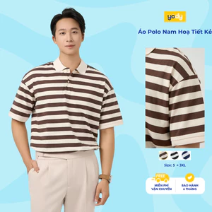 Áo Polo Nam Hoạ Tiết Kẻ Yody MCPO25S080