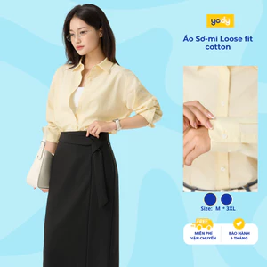 Áo sơ mi nữ YODY cotton thô casual thiết kế đơn giản TRA - WCSH25A232