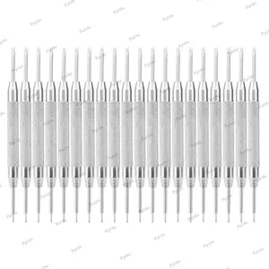 PYCOU 20 Dụng cụ thanh lò xo, Dụng cụ tháo dây đeo đồng hồ màu bạc 82mm, Dụng cụ thay đổi dây đeo đồng hồ Thép hợp kim Đầu lò xo hai đầu Fork Cửa hàng đồng hồ Sửa chữa hàng loạt