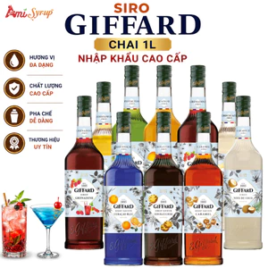 Siro Giffard Chai 1L Các Vị Chuyên Pha Chế Đồ Uống Cao Cấp, Trà Cà Phê, Cocktail, Syrup Nhập Khẩu Chính Hãng