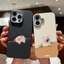 Ốp Da PU Họa Tiết Mèo Yawning Dễ Thương Cho Xiaomi 15 14T 13T Pro Poco C71 X4 GT M7 Pro Nhẹ Mỏng Đơn Giản Chống Sốc