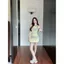 Đầm dệt kim sọc mùa hè Thiết kế thích hợp Slim-fit Slimer Look Tính khí hơn Tất cả các trận đấu Kỳ nghỉ không tay Mid @