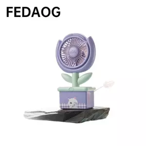 Quạt Để Bàn FEDAOG Tulip, Quạt Mini Sạc Gió 3 Tốc Độ, Quạt Bàn Mini Di Động Ký Túc Xá Sinh Viên