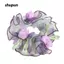 SHUPUN Lưới Hoa Scrunchie, Dây Tóc Hoa Dễ Thương Ngọt Ngào Lãng Mạn Pháp, Lưới Chấm Ngọt Ngào Xù Sheer Vải tuyn Lưới Tóc Scrunchie Tạo Kiểu Hàng Ngày