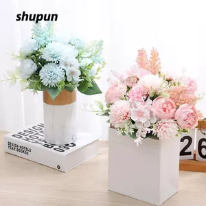 SHUPUN Hoa Mẫu Đơn Nhân Tạo, Cánh Hoa Lụa Sắp Xếp Hoa Mô Phỏng Hoa Bồ Công Anh, Hoa Cô Dâu Xốp Nhiều Màu DIY Chất Lượng Cao