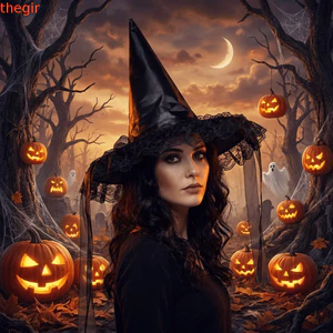 THEGIRL8B Mũ Phù Thủy Ruy Băng Nhện, Mũ Phù Thủy Halloween Veil Vintage, Mũ Hóa Trang Gothic Mũi Nhọn Cosplay Mũ Trang Phục Hóa Trang