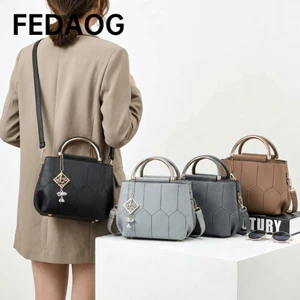 Túi xách nữ FEDAOG, Túi Tote hai chiều PU, Quà tặng túi đeo chéo cao cấp cổ điển dung tích lớn thời trang
