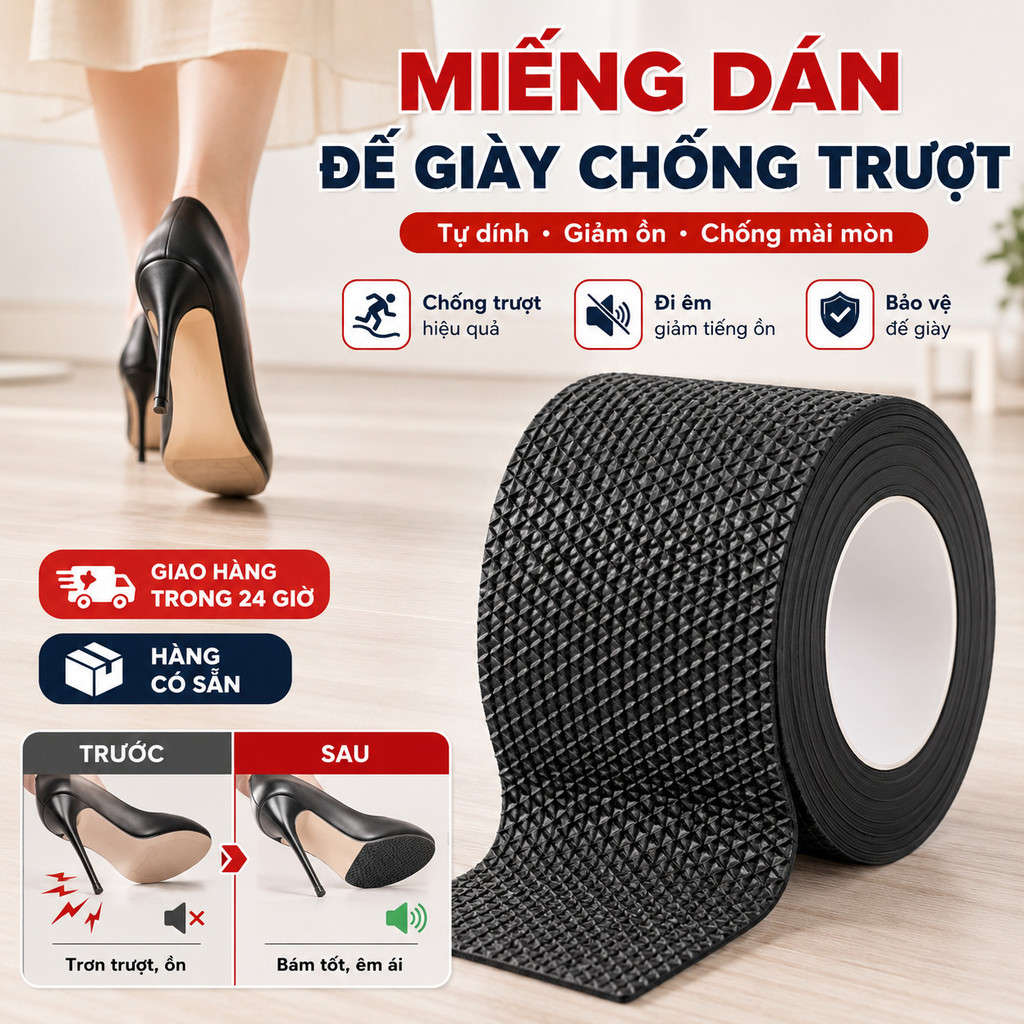 ⚡COD⚡Lót Đế Giày Chống Trượt Tự Dính/Miếng Dán Giảm Âm Giày Cao Gót/Đế giày cao gót chống trượt/đế giày mềm chống mài mòn/đệm chân bàn và đệm chống va chạm