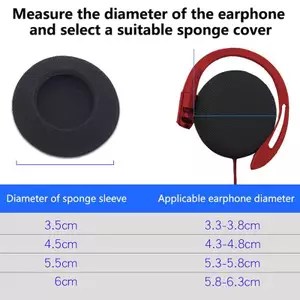 GE 10 Chiếc Thi Foam Earpads Đệm Tai 3.5 / 4.5 / 5.5 / 6cm Cho Tai Nghe Tròn Earhook VN