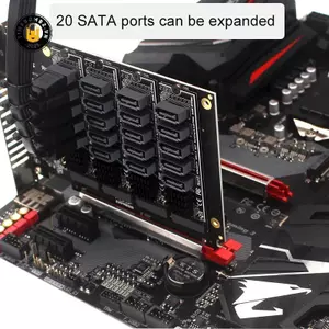 {TB & Bag} M.2 NVME PCI-E PCIE X4 X8 X16 Sang 6 Cổng 3.0 SATA Adapter Card Riser III ASM1166 6GB / S Chassis server PCputer Expansion.