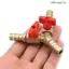 Van bi tắt 3 chiều Tee Brass Y 3 / 8 "Dầu khí nhiên liệu Barb - Pa 60-100 [Vn]