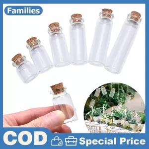 10 Chiếc Chai Thủy Tinh Mini Có Nút Nút Nút Chai Trong Suốt Lọ Trang Trí Đám Cưới