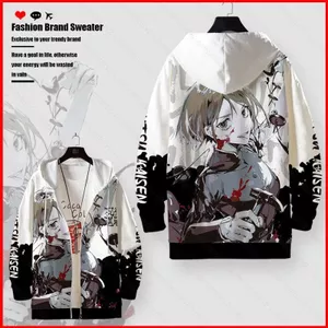 Jujutsu Kaisen Anime Áo khoác 3D Áo khoác dài tay Cosplay Gojou Satoru Unisex Top Áo Hoodie thời trang Áo khoác ngoài Plus S