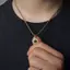Dây chuyền thép không gỉ đơn giản Nelace Hip Hop Mặt dây chuyền hướng dương hình học Choker Trang sức nam [Mina]
