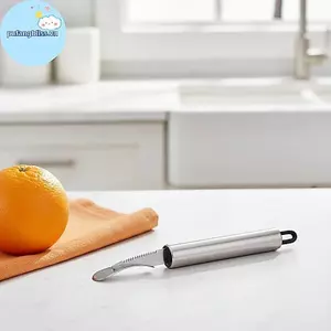 Pufangbliss Dụng cụ gọt vỏ cam quýt tái sử dụng bằng thép không gỉ 1 miếng Dụng cụ gọt vỏ trái cây màu cam di động cho nhà bếp gia đình Thịt nướng ngoài trời Sử dụng VN