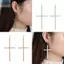 JVSUB Ear Stud Phóng đại Punk Rock Trang sức Dangle Drop