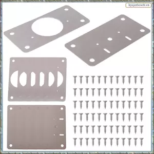 Bộ 12 Gói Bản Lề Sửa Chữa Tủ Cửa Bản Lề Tấm Sửa Chữa Bạc Bản Lề Thép Không Gỉ Tấm Cố Định Cho Nhà Bếp Tủ Cửa Tủ Khóa Tủ