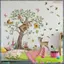 Động Vật Dễ Thương Trẻ Em Giấy Dán Tường Decal 4 Hoạt Hình Rừng Động Vật Cây Dán Tường Cho Trẻ Em Phòng Mầm Non Trang Trí Tường
