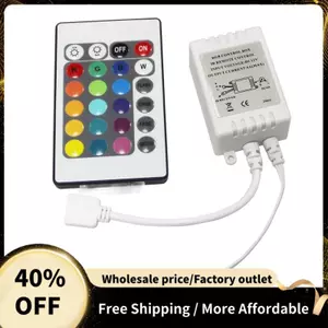 Điều khiển bộ điều khiển LED RGB IR 24 phím trắng 12V