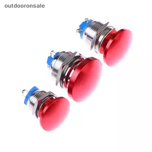 Công tắc nút nhấn đầu nấm kim loại IP65 chống nước SPST ON-OFF 3A 250V 16 / 19 / 22MM FSI
