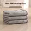XUAN 5 / 10 Chiếc Vải Làm Sạch Dây Bạc Có Thể Tái Sử Dụng Polyester Chống Trầy Xước Ướt Khô Sử Dụng Cho Cốc Thủy Tinh Loại Bỏ Vết Bẩn VN