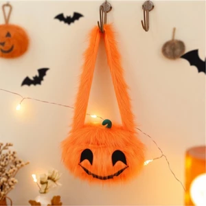 Túi Kẹo Bí Ngô Xô Kẹo Mềm Xô Bí Ngô Tote Mềm Theo Chủ Đề Halloween Cho Trẻ Em, Chụp Ảnh