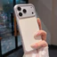Ốp Điện Thoại Da Vải Louche Nhiều Màu Cho iPhone 17 Pro Max 16 15 14 13 12 Vỏ Bảo Vệ Chống Sốc