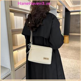 Túi Đeo Vai HOMEHAVEN, Túi Đeo Ngang Màu Trơn Dung Tích Lớn, Vải Mềm Thời Trang Đa Năng Thiết Kế Túi Messenger Nam Nữ
