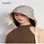 AqToCna Vải Lanh Sọc Thoáng Khí Sun Bonnet Có Dây Buộc cằm Có Thể Điều Chỉnh Chống Tia UV Cho Đi Biển Kỳ Nghỉ Sử Dụng Ngoài Trời AqToCna