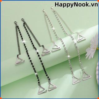 HAPPYNOOK Dây đeo áo ngực đính đá, Dây đeo vai đồ lót có thể điều chỉnh chống trượt, Trang trí thời trang Gợi cảm -t Vai có thể tháo rời Dây đeo áo ngực thay thế
