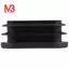 Bàn Hình Bầu Dục Ghế Chân Ống Ống Chèn Nắp Cuối 40mm x 20mm 20 chiếc Màu Đen