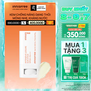 Kem chống nắng chuyên sâu dạng thỏi innisfree Intensive Leisure Sunscreen Stick SPF50+ PA++++ 18G