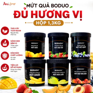Mứt Quả Boduo Đủ Hương Vị - Hộp 1,3kg Đa Ứng Dụng Pha Chế, Làm Nhân Bánh