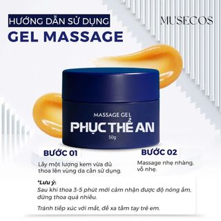 Gel Massage Thảo Dược Phục Thể An  Musecos (50g) - Hỗ trợ tê bì chân tay, nhức mỏi, đau cơ, xương khớp
