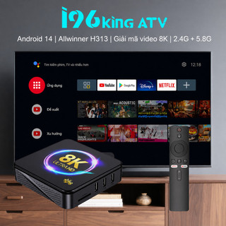 Android tv box tv box 8k tv box android smart tv box ai tv box media box, hỗ trợ 8K Ultra HD Android 14.2 kèm remote hồn