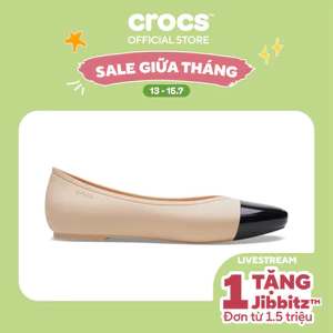Giày Đế Bệt Nữ Crocs Brooklyn Dip Pointed - Shitake - 210321-2DS