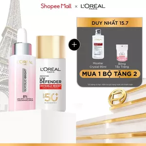 Bộ serum Glycolic Bright 8% [Melasyl + Glycolic + Niacinamide] L’Oréal Paris 30ml & Sữa Chống Nắng Phổ Rộng 50ml