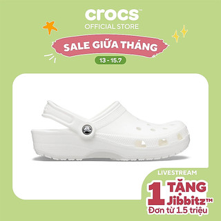 Giày Clog Unisex Crocs Classic - White - 10001-100