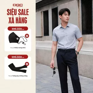 Áo Sơ Mi Ngắn Tay DGC Dáng Suông, Phong Cách Trẻ Trung Lịch Lãm, Chất Vải Thoáng Mát, Mềm-SASNBC66M