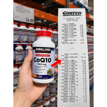 [HÀNG MỸ] Viên Kirkland Signature CoQ10 300mg Maximum Potency (Chai 100 Viên)