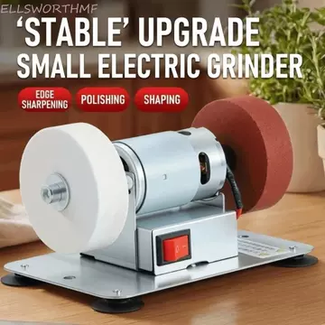 Máy mài băng ghế Mini ELLSWORTHMF, Máy mài điện tiết kiệm không gian có thể điều chỉnh tốc độ, Máy mài nhỏ 150W Máy mài bánh xe kép di động Máy mài kim loại