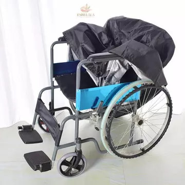 Eshylala Xe Lăn Điện Bảo Vệ Ngoài Trời Di Động Xe Tay Ga Chống Thấm Nước Bao Bụi Vải Oxford Xe Lăn Bao Da Đen