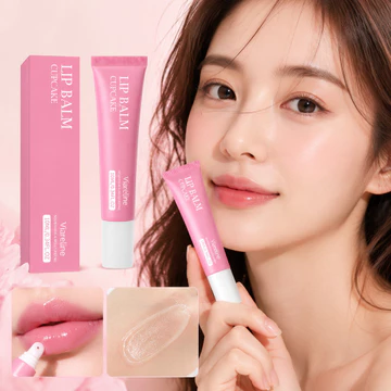 Son dưỡng môi dưỡng ẩm 10ml – Ống Gel dưỡng ẩm màu hồng, Chăm sóc môi hàng ngày không dính cho môi nứt nẻ khô sử dụng ban đêm