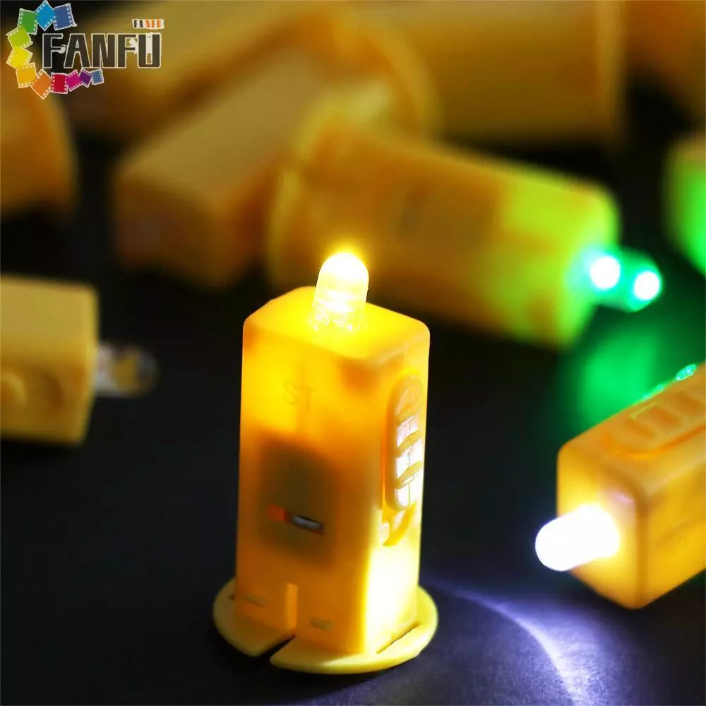 FANFUZOUZU 10 Đèn Lồng, Đèn Lồng Điện Tử Thu Nhỏ Đèn Lồng Đèn LED Wick, Phụ Kiện Đèn Lồng Màu Vàng DIY Chất Liệu Tích Hợp Đèn Wicks Đèn Đèn Đèn Lồng Giấy