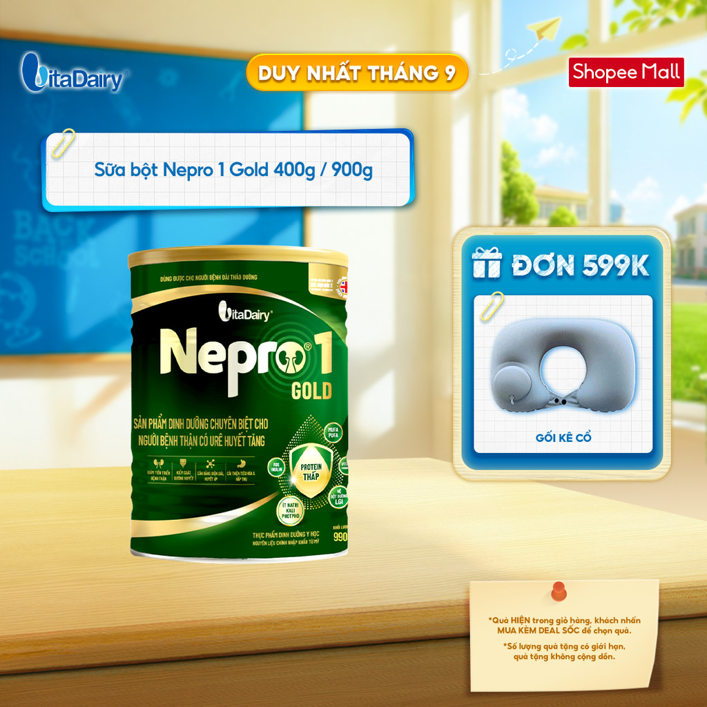 Sữa bột Nepro 1 Gold Lon 400g/900g - Phù hợp chế độ dinh dưỡng đặc biệt (dành cho người tiểu đường)