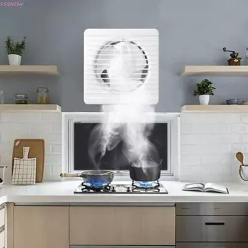 Quạt hút điện FSISH, Quạt hút tắt tiếng mạnh mẽ, Loại bỏ mùi Luồng khí mạnh Nhà ở bền Quạt thông gió tiếng ồn thấp Sử dụng nhà bếp