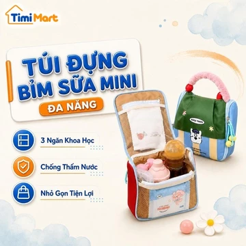 Túi Đựng Bình Sữa Mini Chống Thấm Nước Đa Năng Cho Mẹ Bỉm Đựng Bỉm Khăn Ướt Đồ Sơ Sinh