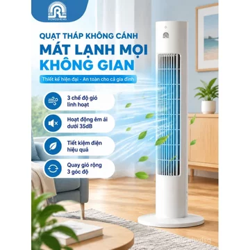 Quạt tháp Rongsheng quạt điện đại hạ quạt đứng gia đình lắc đầu không cánh ký túc xá êm bán chạy