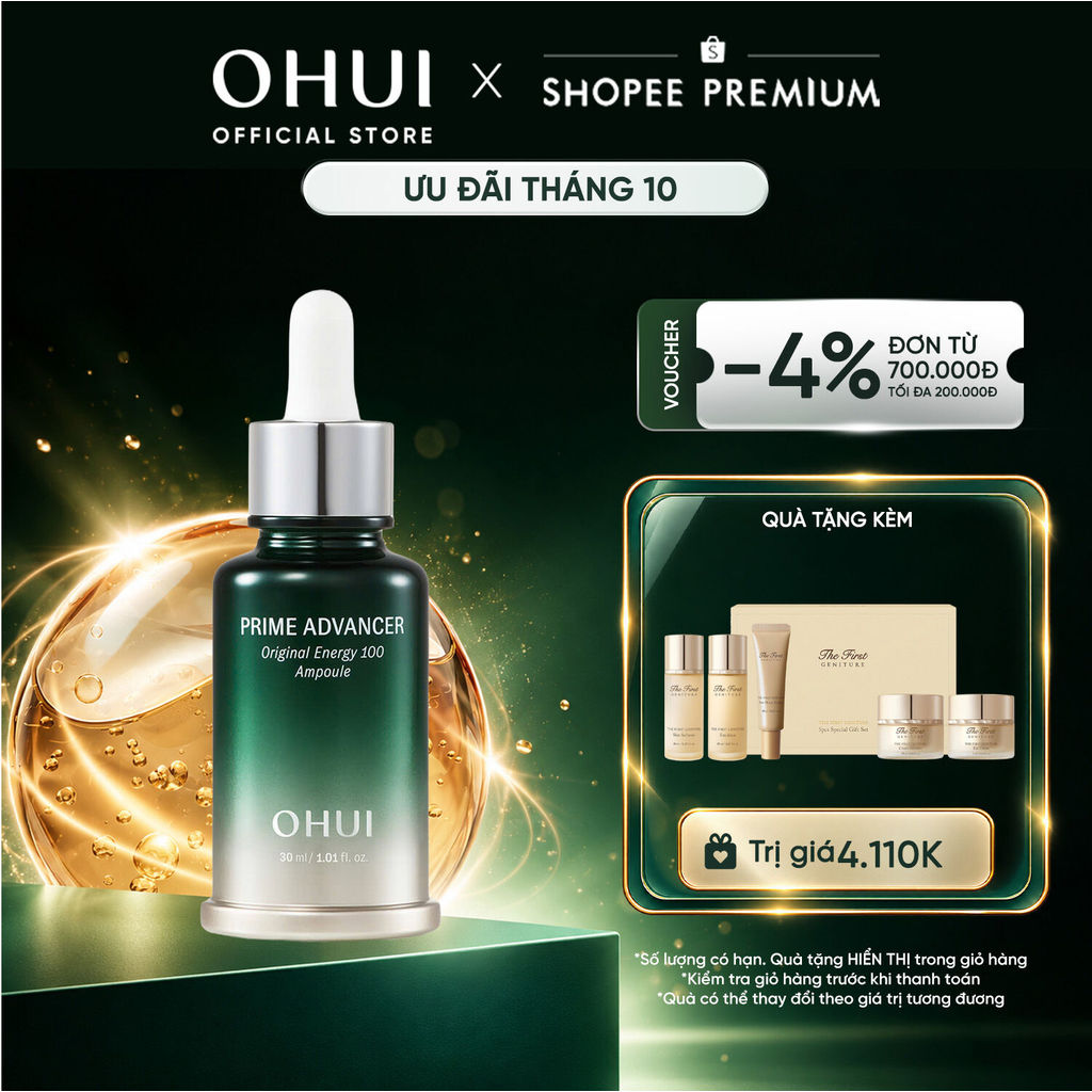 [OHUI Official]Tinh chất PDRN 90% chống nhăn tăng đàn hồi săn chắc da OHUI Prime AdvancerOriginalEnergy 100 Ampoule 30ml