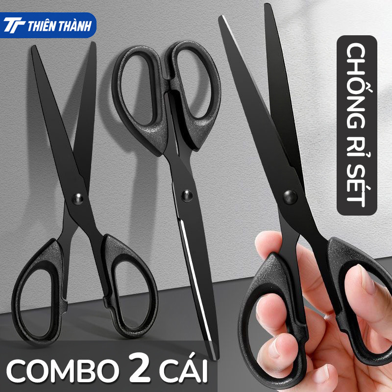 Kéo Cao Cấp Đa Năng Thiên Thành Lưỡi Thép Không Gỉ Sắc Bén Cắt Vải Cắt Chỉ Cắt Giấy Dễ Dàng Chính Xác